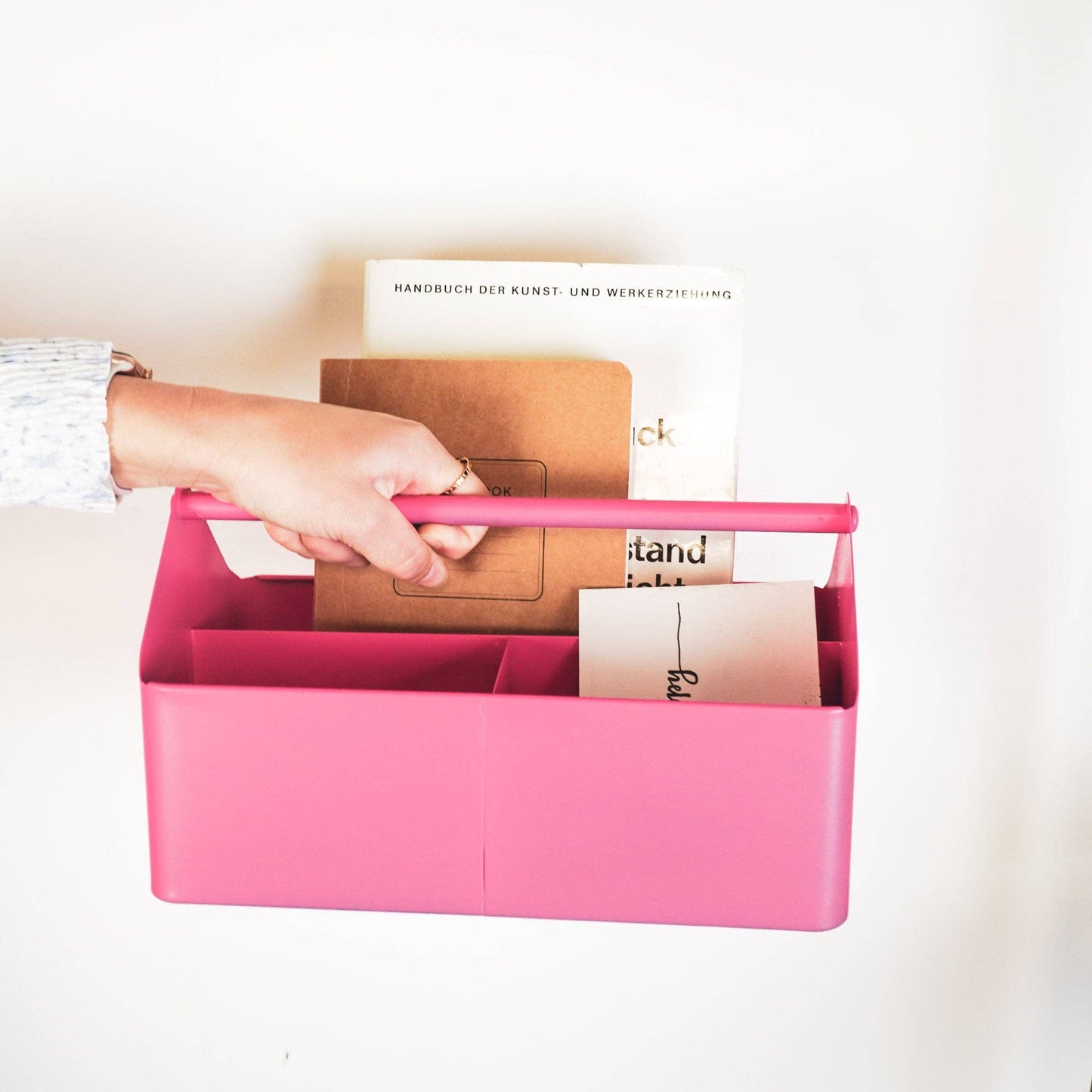 Aufbewahrungsbox - Organizer - Metall - Rosa - 30x17x17cm