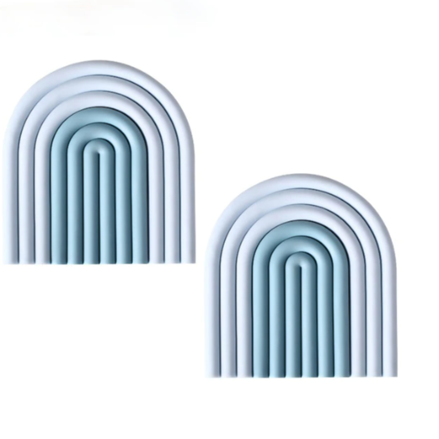 Regenbogenuntersetzer aus Silikon (2-teiliges Set): 2 Stück Blau