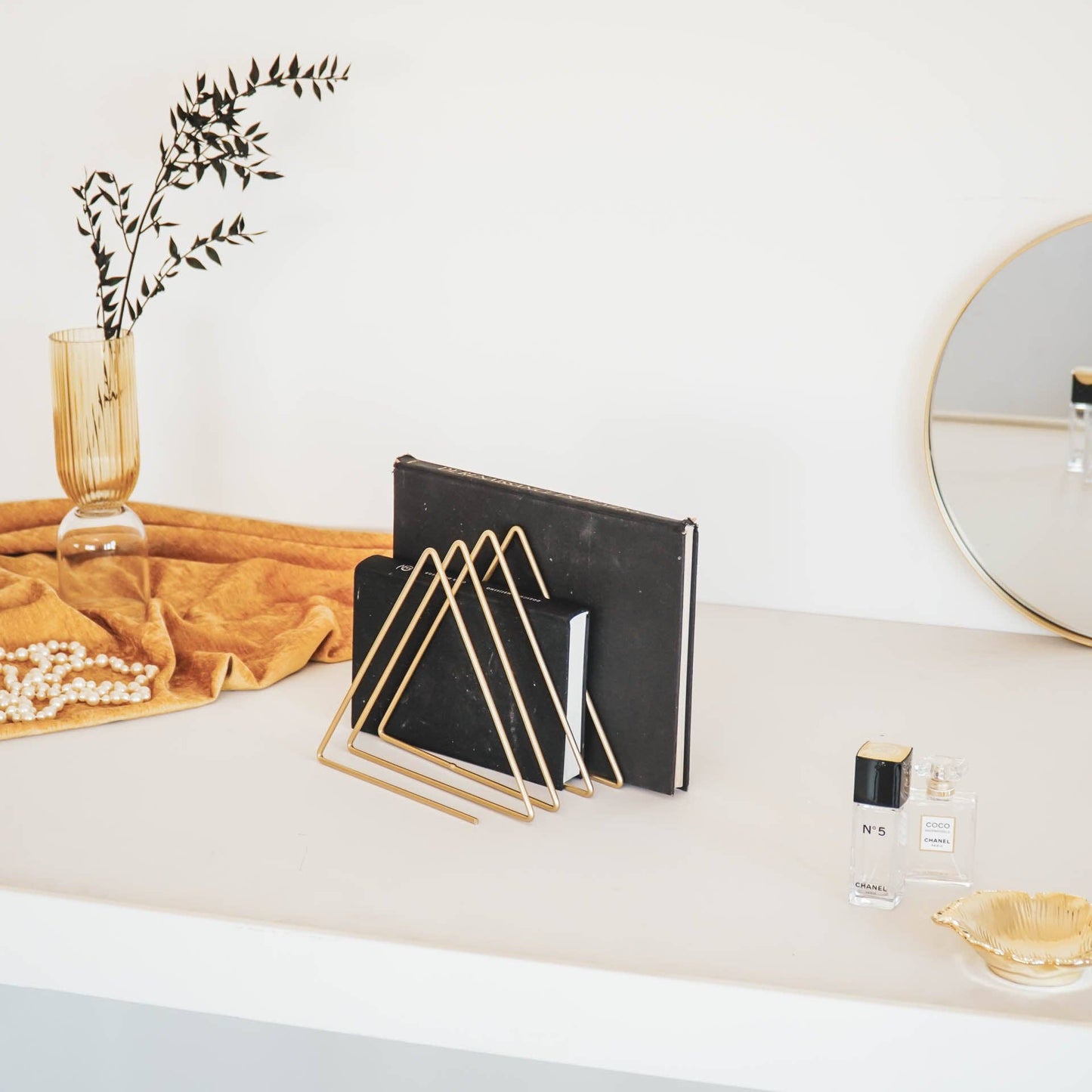 HV Organizer aus Metall, 22 x 19 x 19 cm: Gold