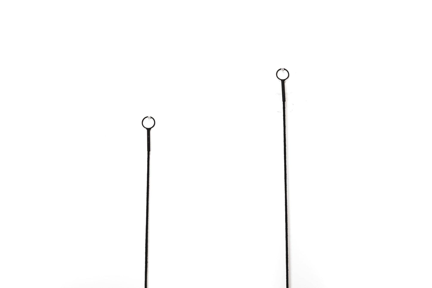Spiegel - Runde Wandspiegel - Metall - Schwarz - 22x60|9x50cm