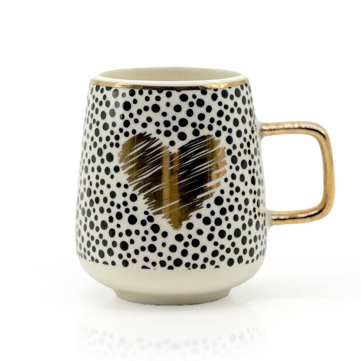Espressotasse gold "Herz gestrichelt"
