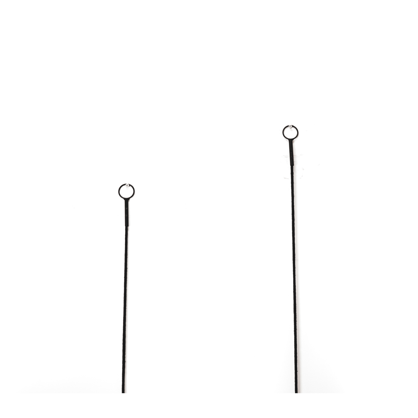 Spiegel - Runde Wandspiegel - Metall - Schwarz - 22x60|9x50cm