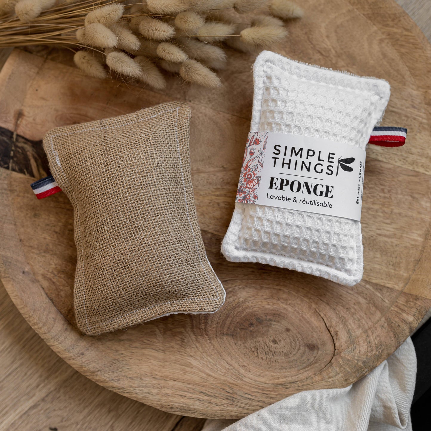 Waschbarer Schwamm | La Frenchie - Jute: Grau / Jute
