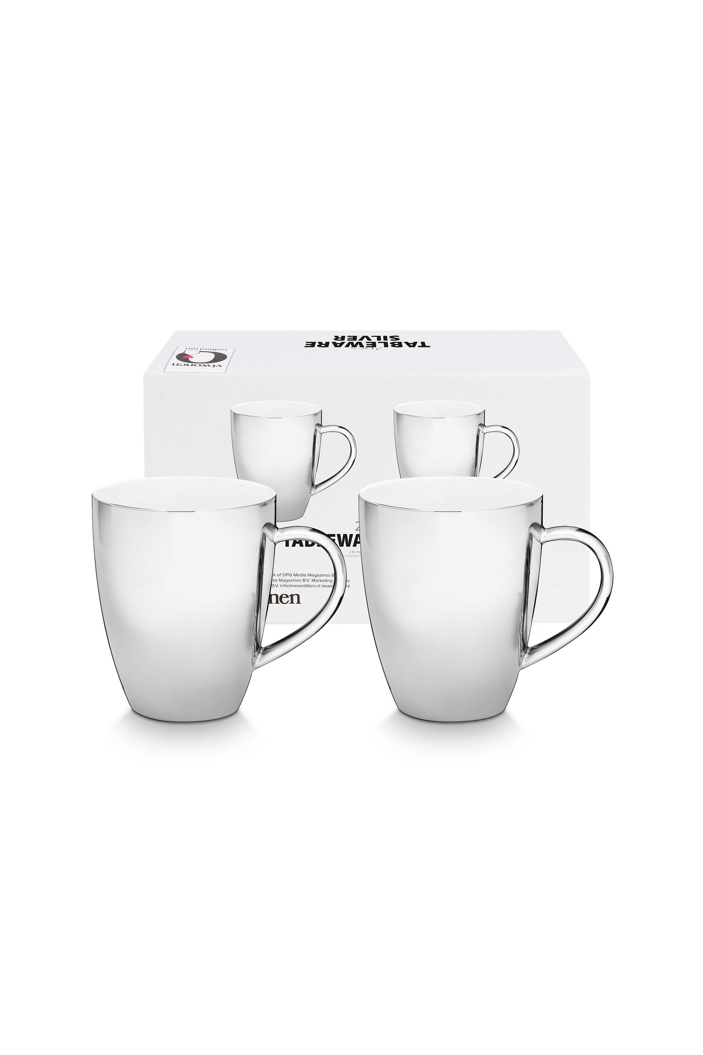 Becher Set 400ml Silber