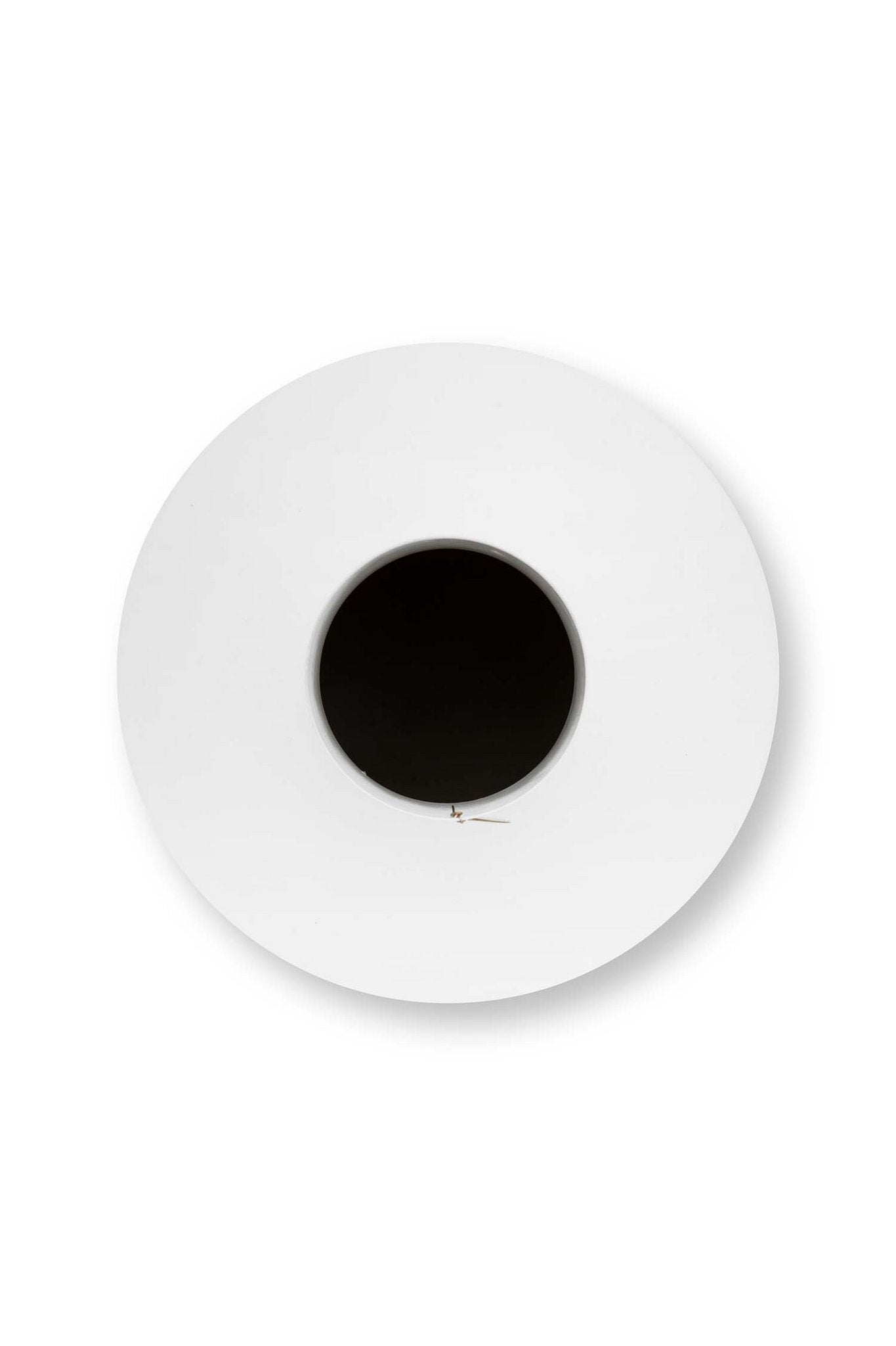 Vase Metal White 24x38cm Weiß