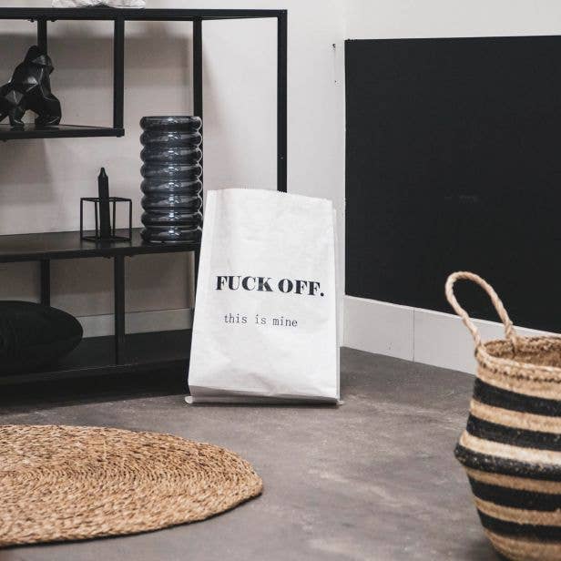 HV Papier-Aufbewahrungstasche Fuck Off, 28 x 10 x 45 cm