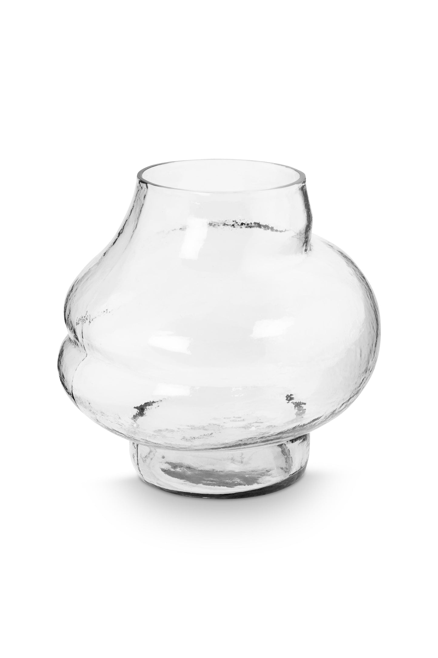 Vase Glass Clear Bubble 27x25cm Transparent