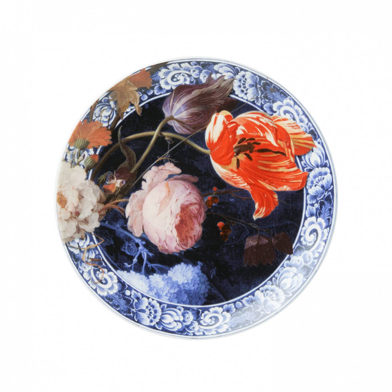 Mittelgroßer Teller „Blumen des Goldenen Zeitalters“