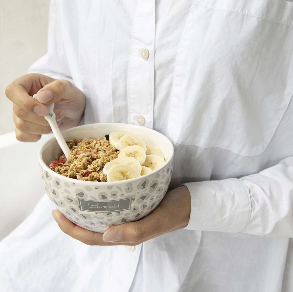 Bowl White/Leopard