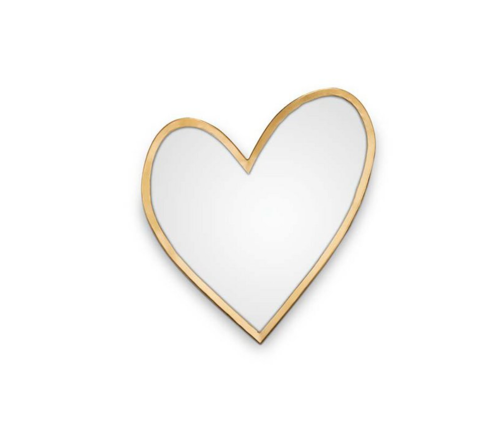Spiegel Herz Gold