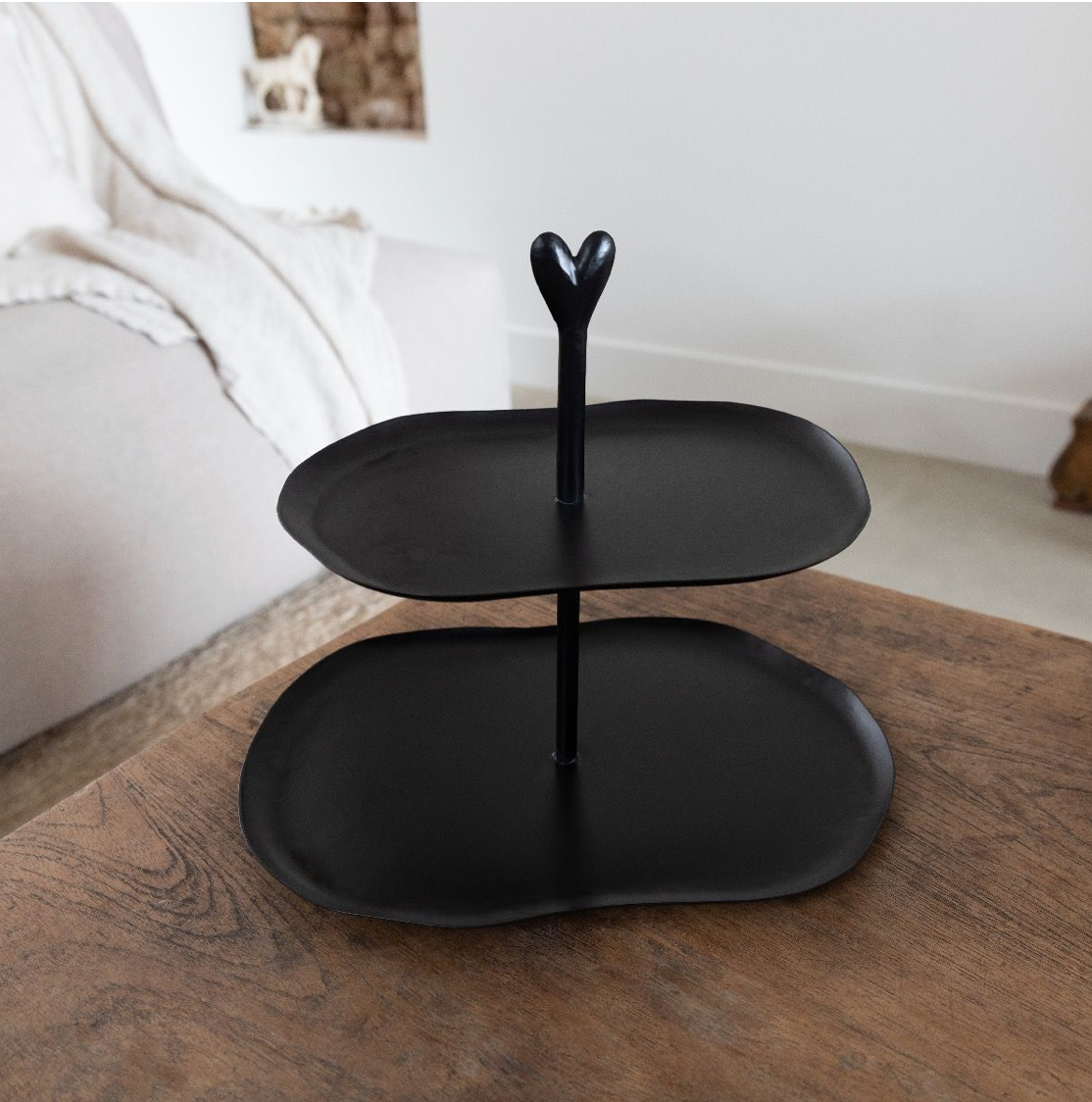 Etagere Small natural shape Metal Black