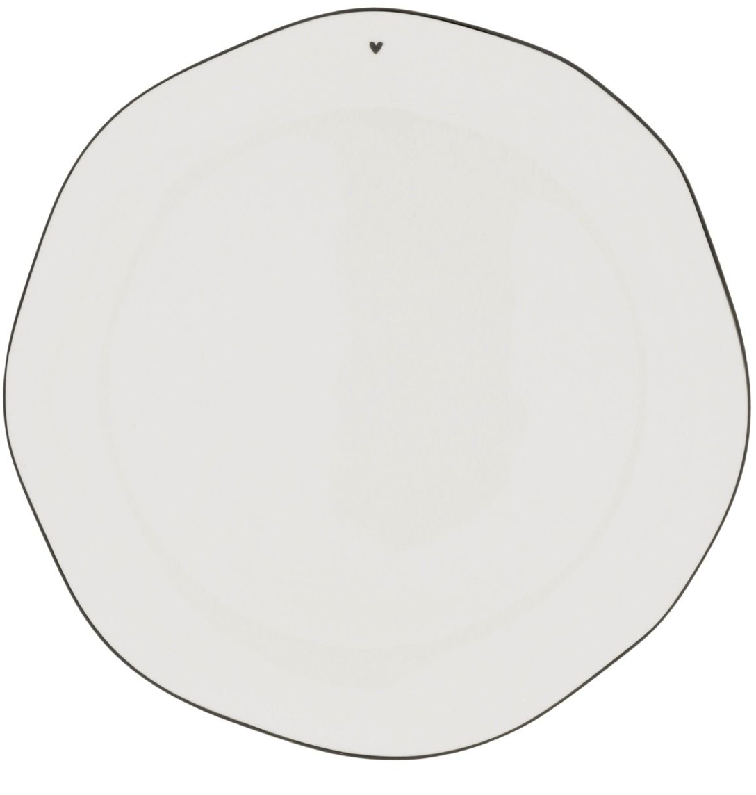 Teller groß White/edge Black 27cm