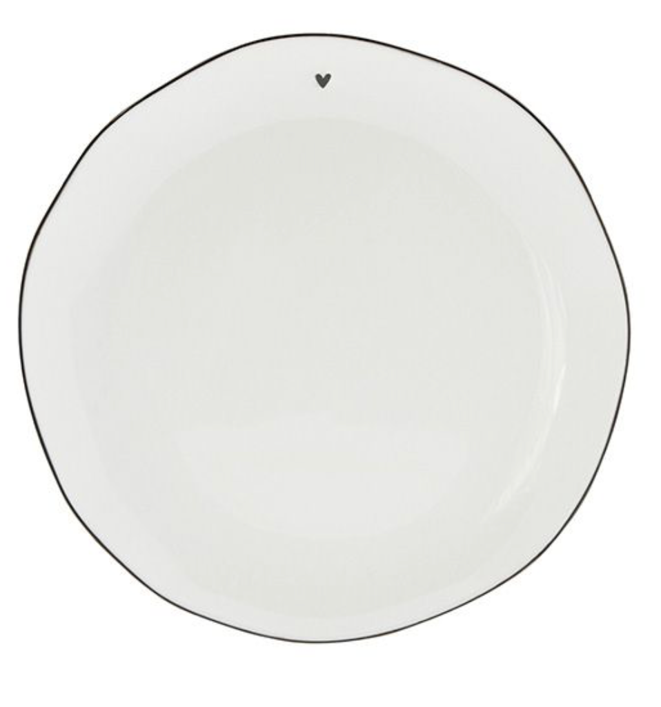 Teller klein White with Black edge 10x8x7 cm