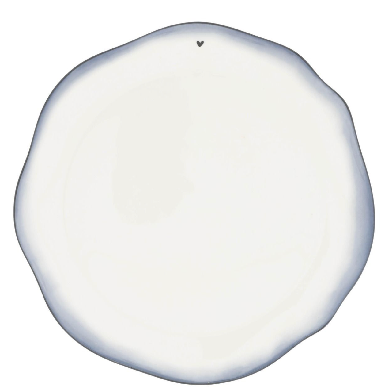Breakfast Plate White/Blue Daisies 23 cm
