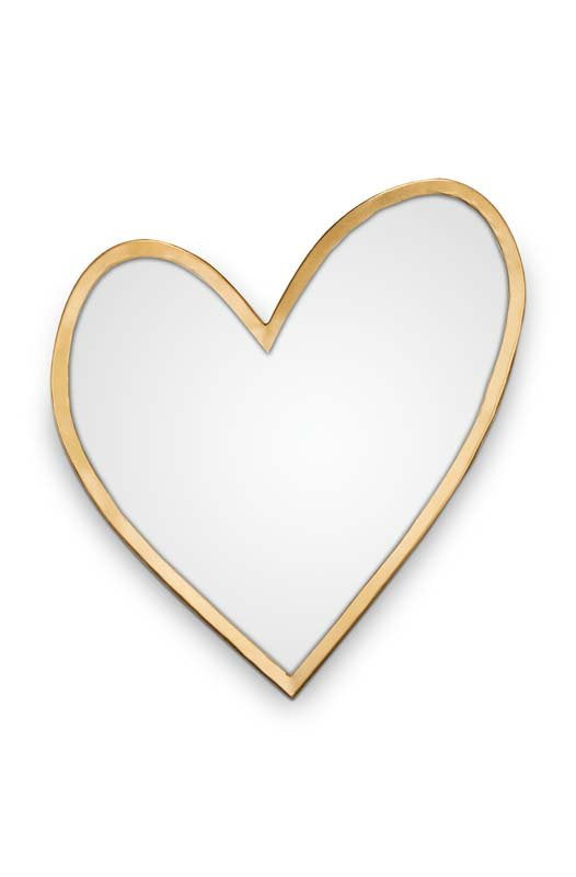 Mirror Heart Gold 30cm Gold
