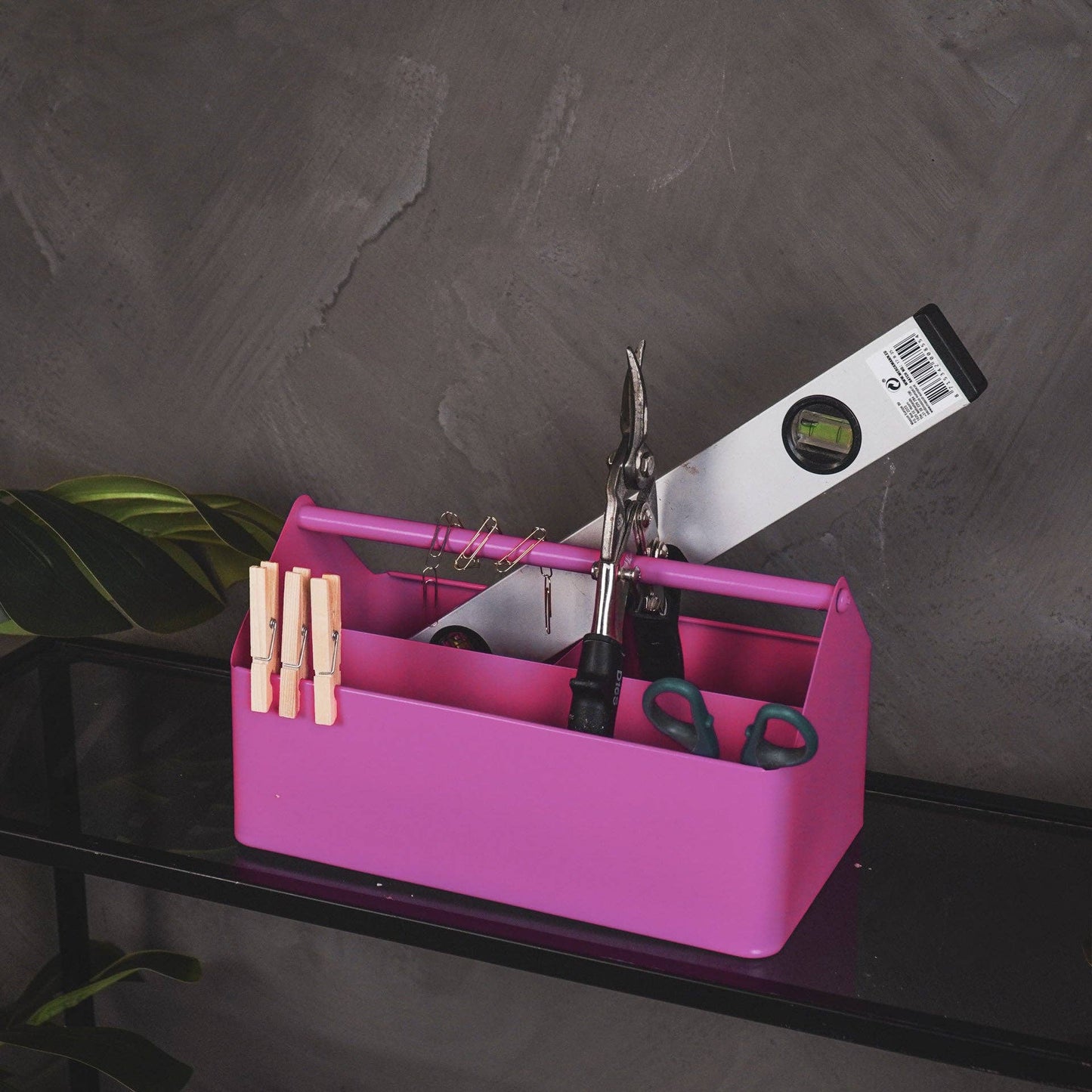 Aufbewahrungsbox - Organizer - Metall - Rosa - 30x17x17cm