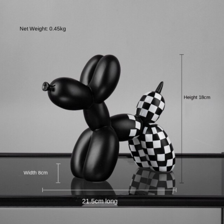 Harzballon-Hundestatue: Weiss