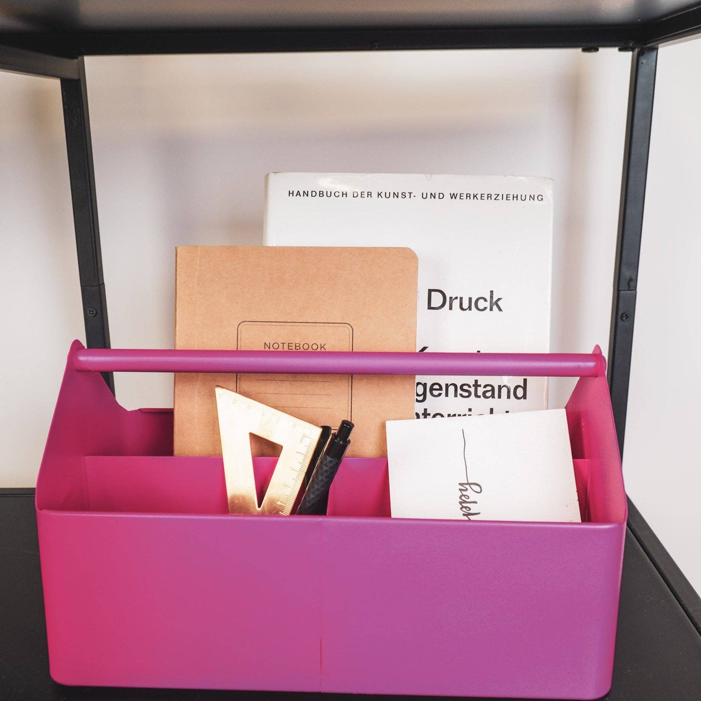 Aufbewahrungsbox - Organizer - Metall - Rosa - 30x17x17cm