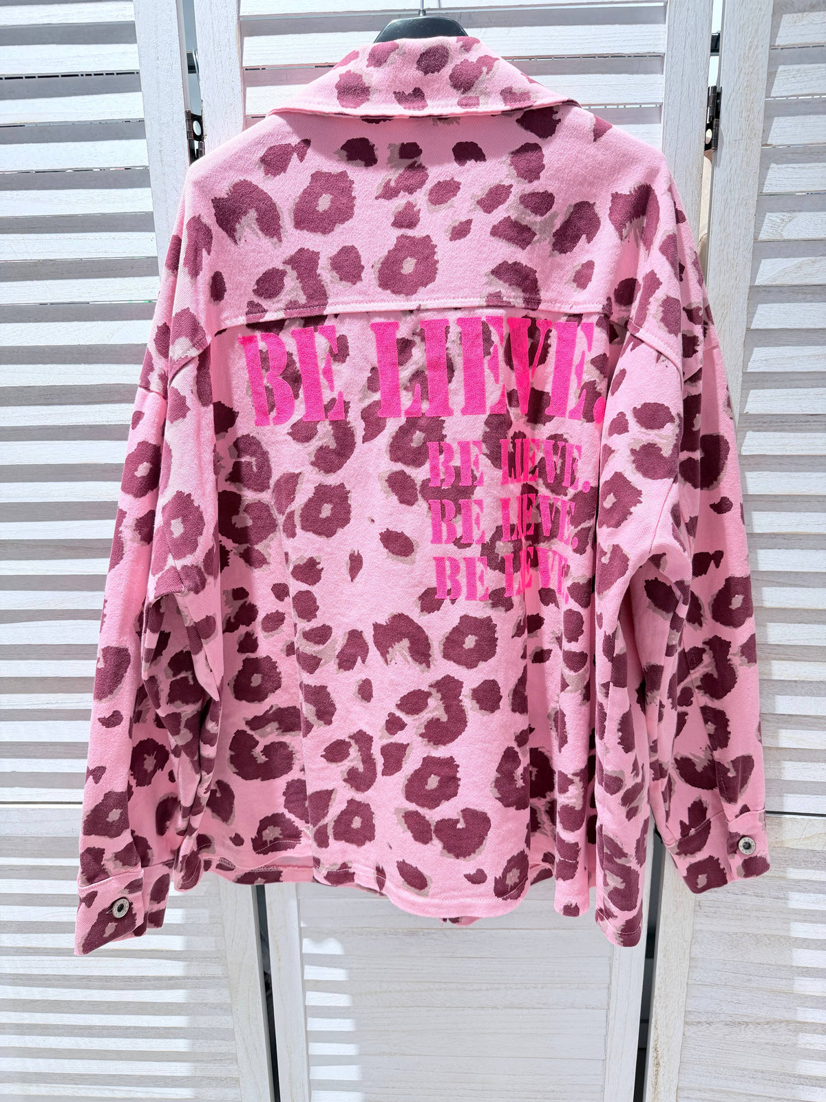 Jacke mit Leopardenmuster: Rosa / SIE