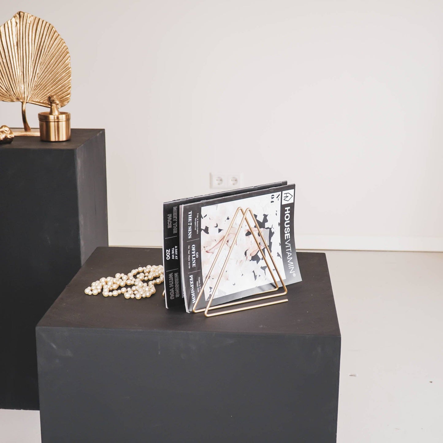HV Organizer aus Metall, 22 x 19 x 19 cm: Gold