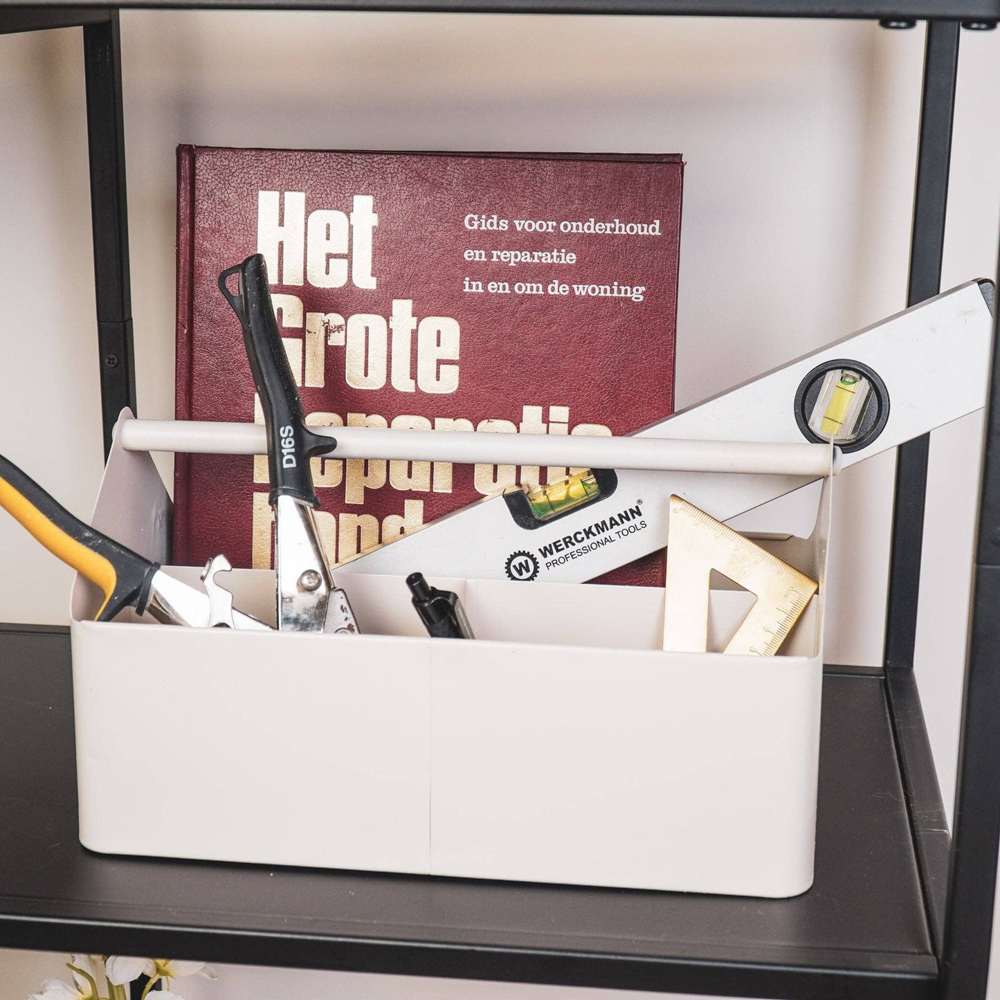 Aufbewahrungsbox - Organizer - Metall - Sand - 30x17x17cm
