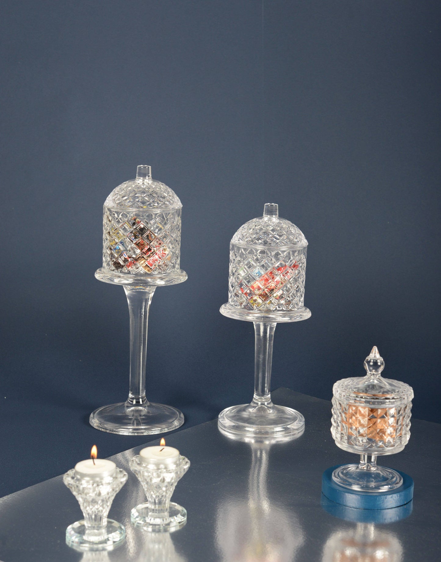 Standglas Bonbonglas mit Deckel 10x33cm