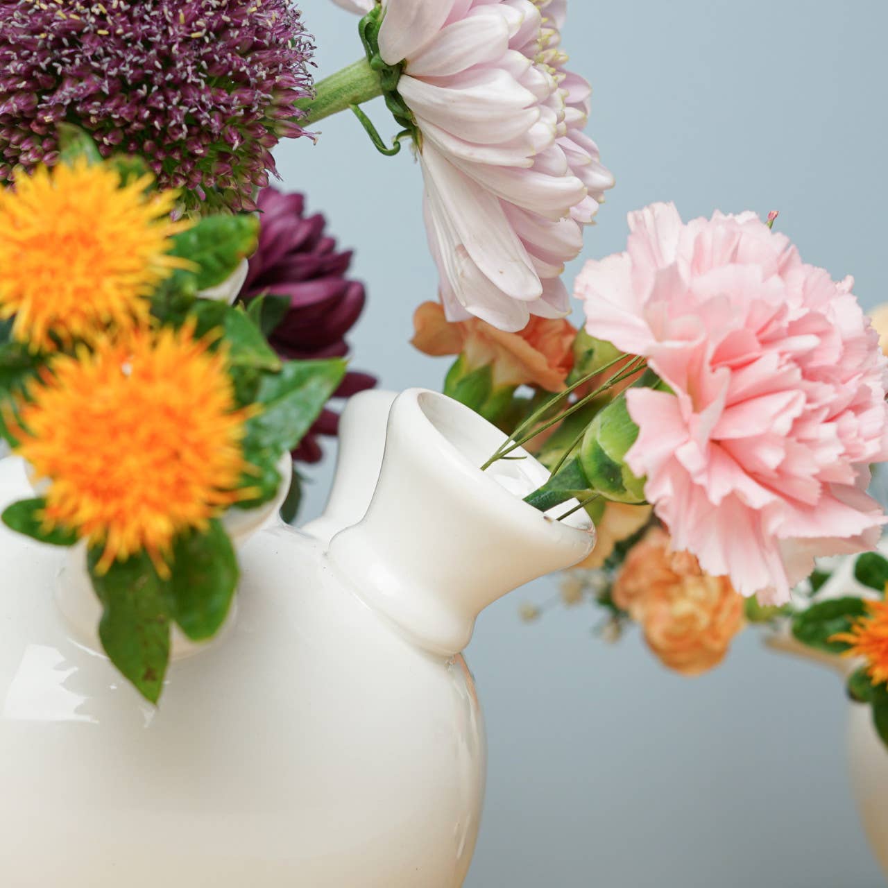 Tulpenvase auf den Beinen Weiß groß