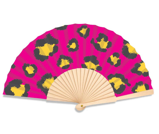 Rosa Leopardendruck 23cm Fächer