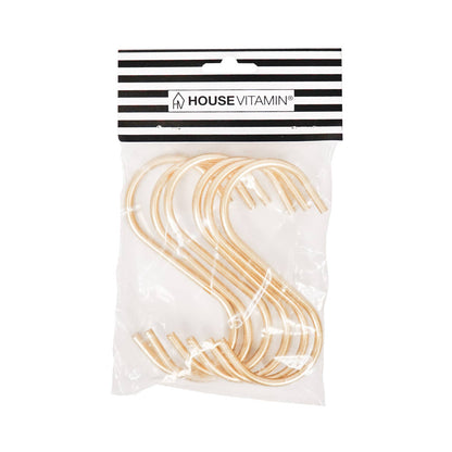 HV S-Haken aus Metall, 11 x 6 x 1 cm, goldfarben