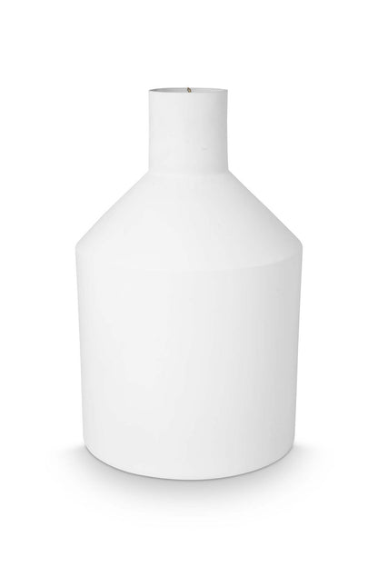 Vase Metal White 24x38cm Weiß