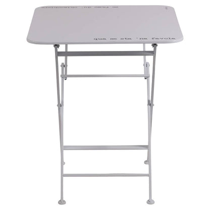 SPQERE SET TISCH MIT STÜHLEN WEISS METALL