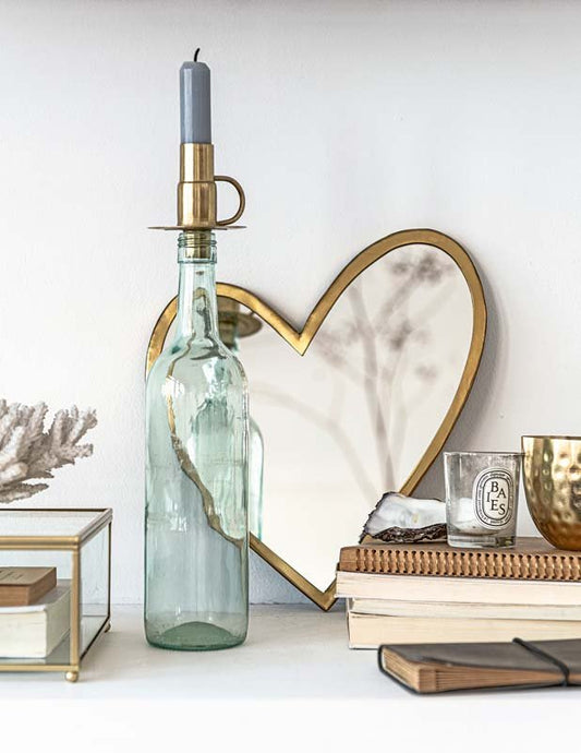 Mirror Heart Gold 30cm Gold