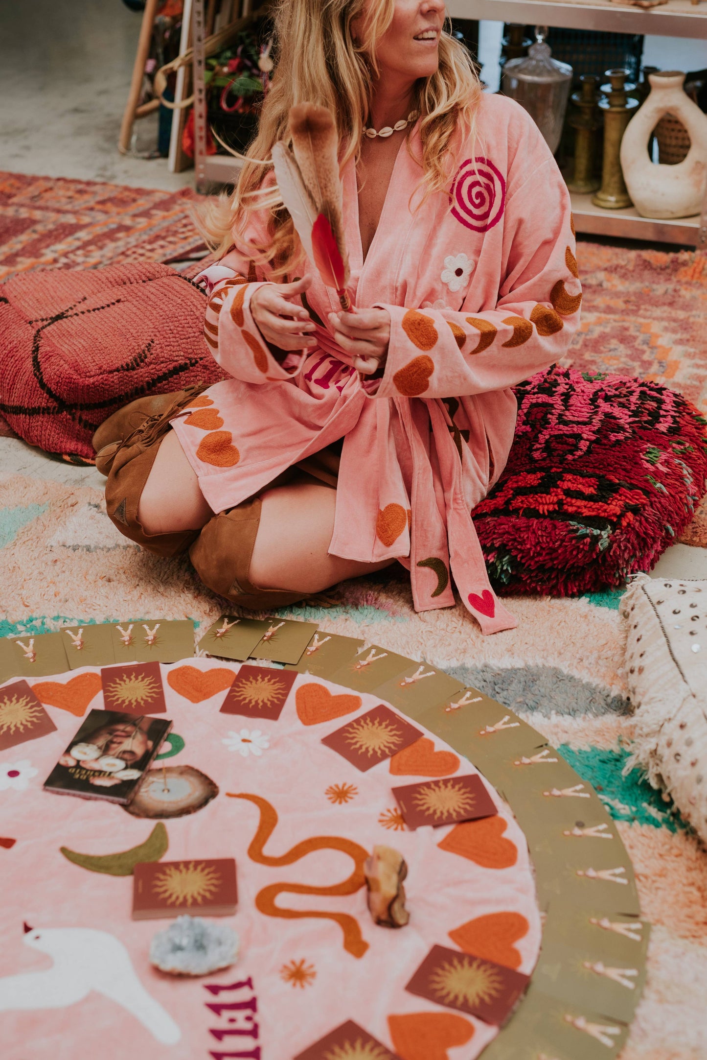 TOUT x Spiritjunkies - Samt-Kimono Rosa Magie