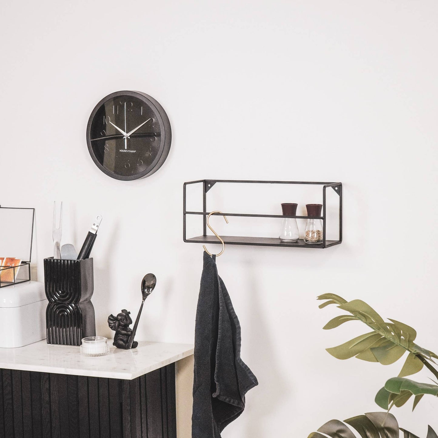 HV S-Haken aus Metall, 11 x 6 x 1 cm, goldfarben