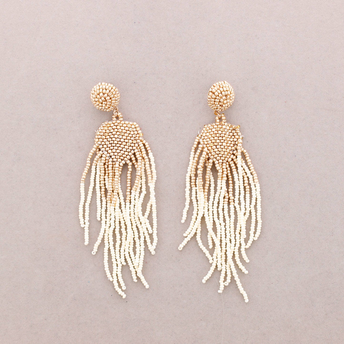 Ethnische Ohrringe Perlen: Fuchsie