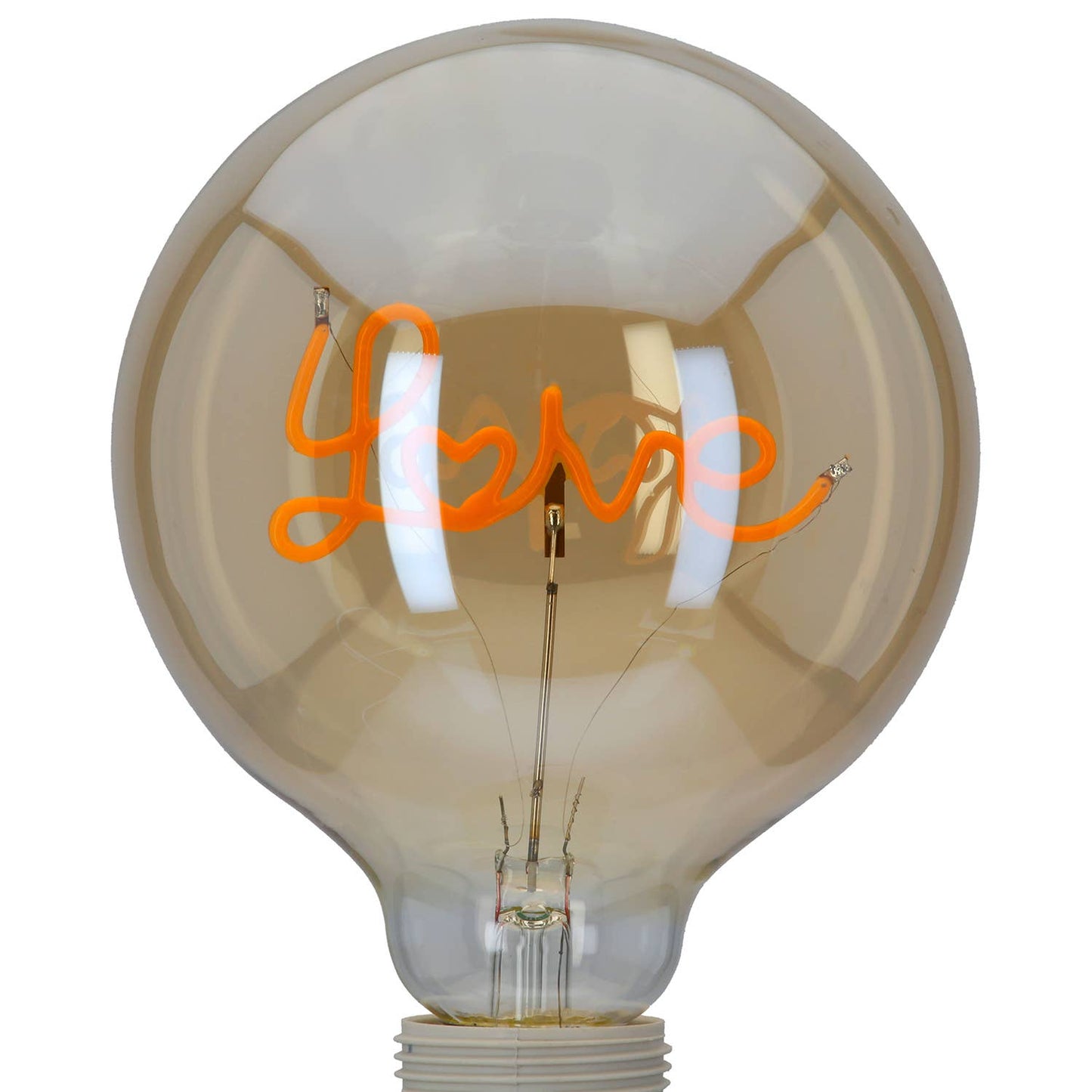 Leuchtmittel (LED) Love orange H. 17 cm, VE 2: Fassung E27 / Orange / Glas