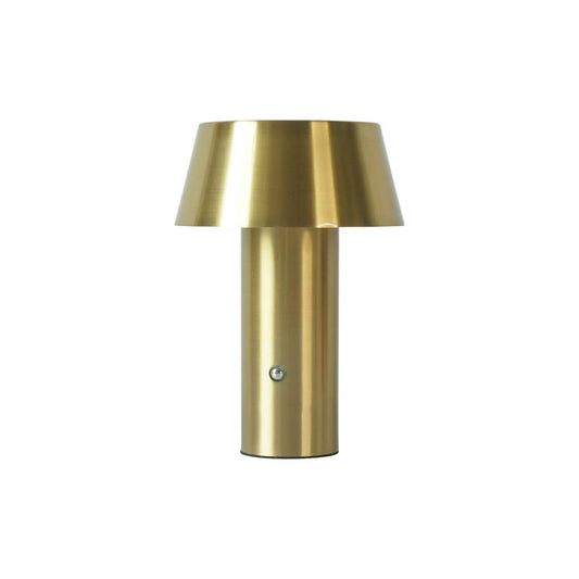 Nette kabellose Tischlampe aus satiniertem Gold D14 H20Cm