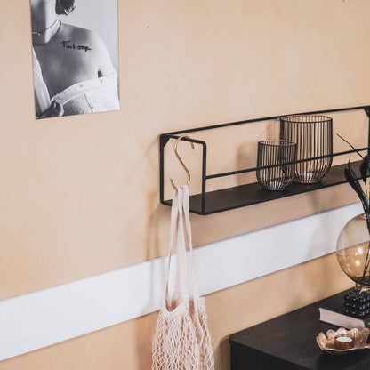 HV S-Haken aus Metall, 11 x 6 x 1 cm, goldfarben