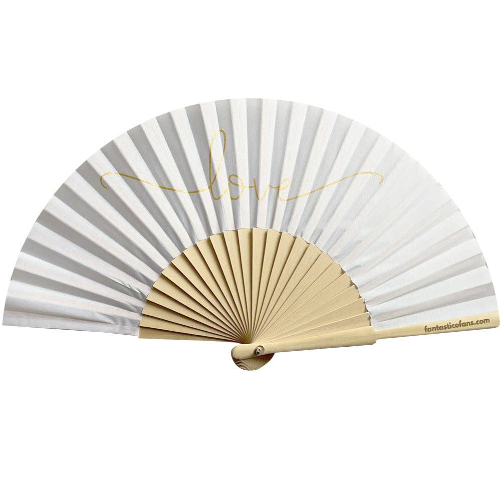 23 cm großer Ventilator mit Aufschrift Love Gold