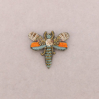 Pailletten-Brosche mit Libellenmotiv: Maulbeere