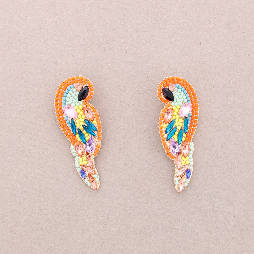 Cololine Crystal Papageien-Ohrringe: Kombiniert 1