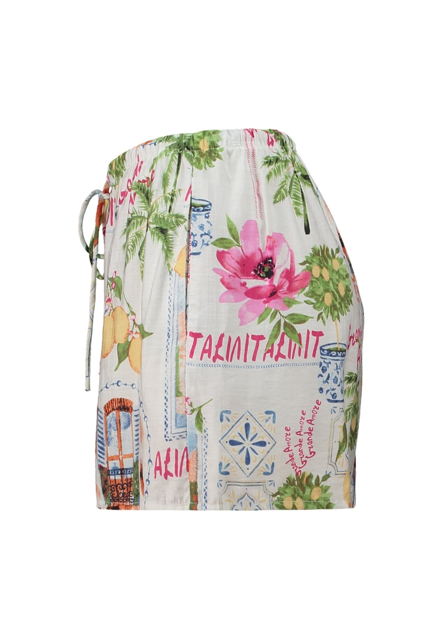Short mit floralem Print Mykonos