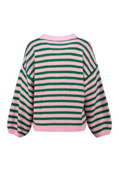Strickjacke  gestreift Matcha