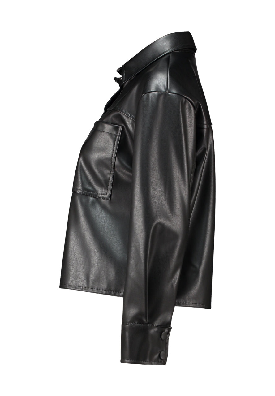 Hemdjacke in Lederoptik