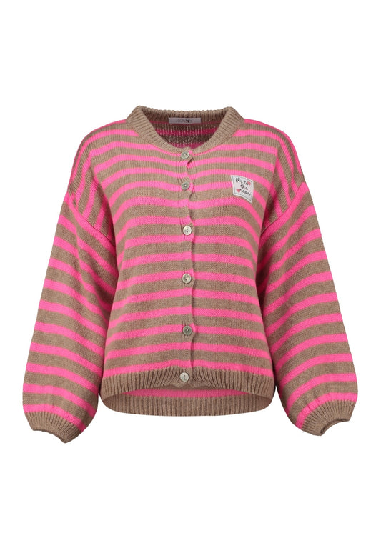Gestreifte Jacke "fly to the moon"