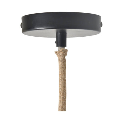 Schwarze Steckdose, 110 cm, natürliche Kabelrosette: Schwarz