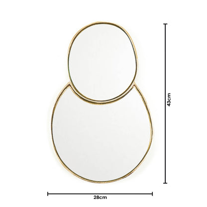 Housevitamin Fuck Perfect Spiegelset, 43 x 28 x 1 cm, goldfarben