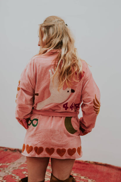 TOUT x Spiritjunkies - Samt-Kimono Rosa Magie