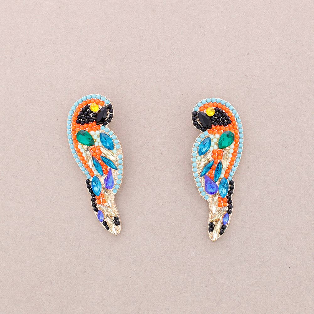 Cololine Crystal Papageien-Ohrringe: Kombiniert 1