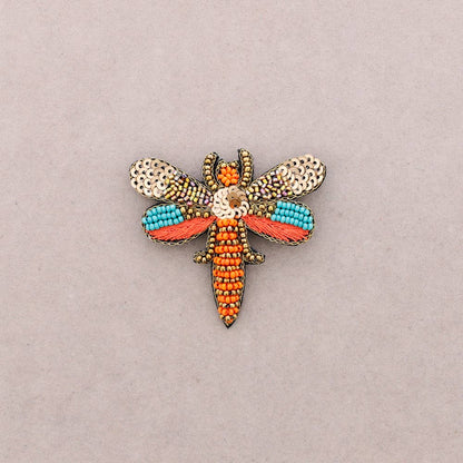 Pailletten-Brosche mit Libellenmotiv: Maulbeere
